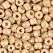 Seed beads 6/0 (4mm) Chamois beige